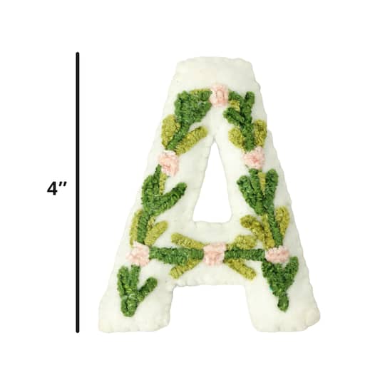 4" Floral Embroidered Puffy Letter by Celebrate It
